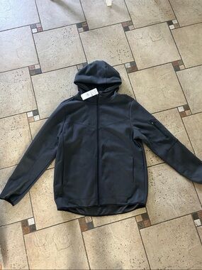 NWT Primatk men’s charcoal hooded full zip active jacket size XL